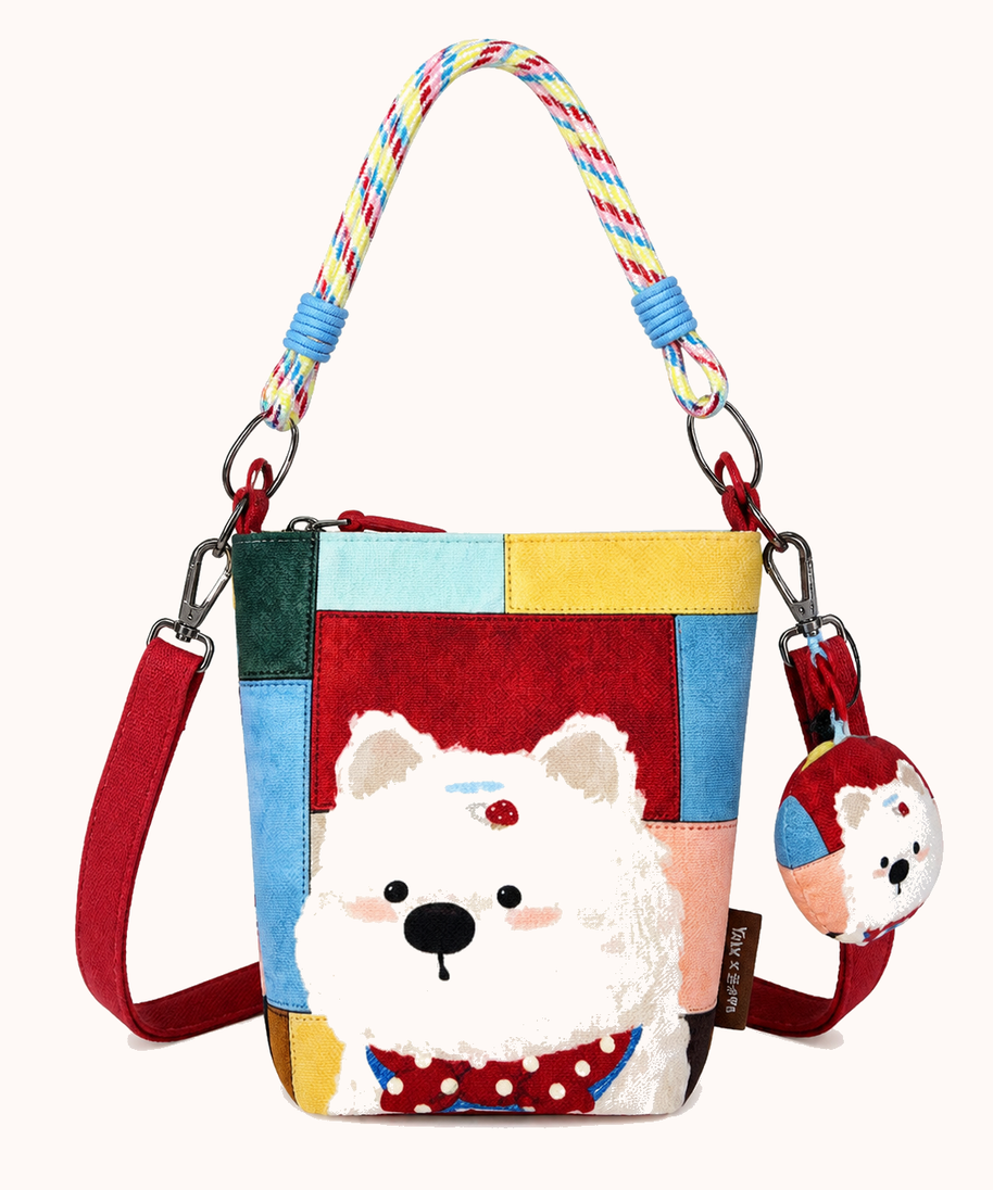 Patchwork Samoyed (Zipper Style) front view