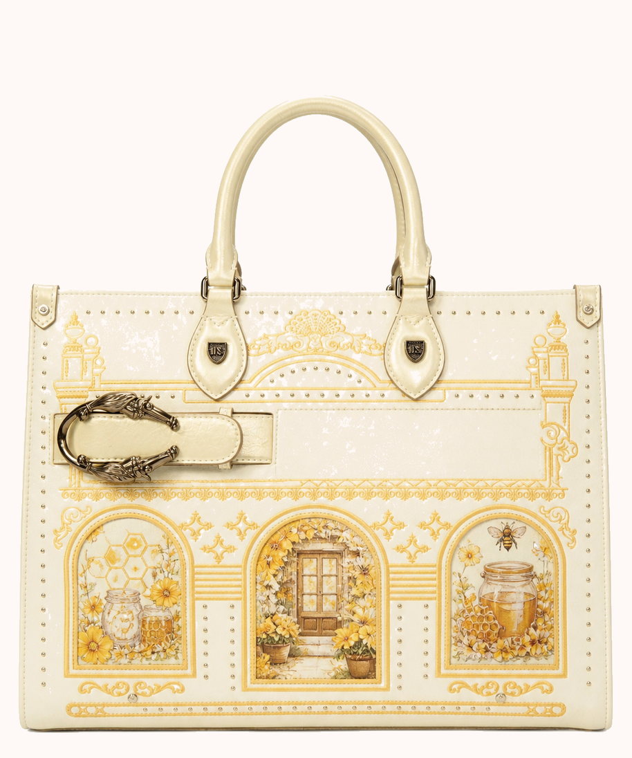 776-02 Pale Yellow with French Honey Cottage (Medium Size) front view