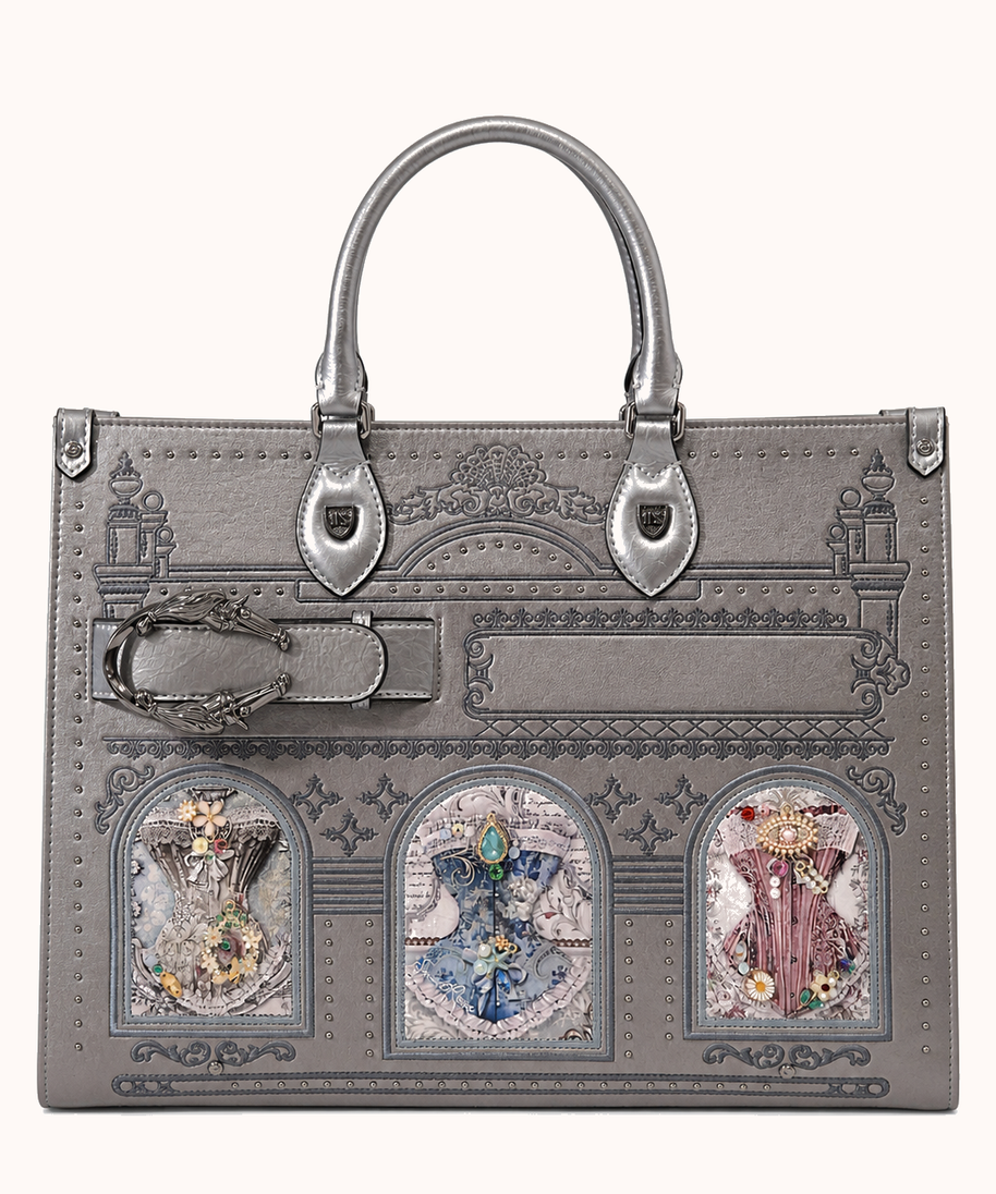 776-01 Dark Gray with Rose Book (Small) front view