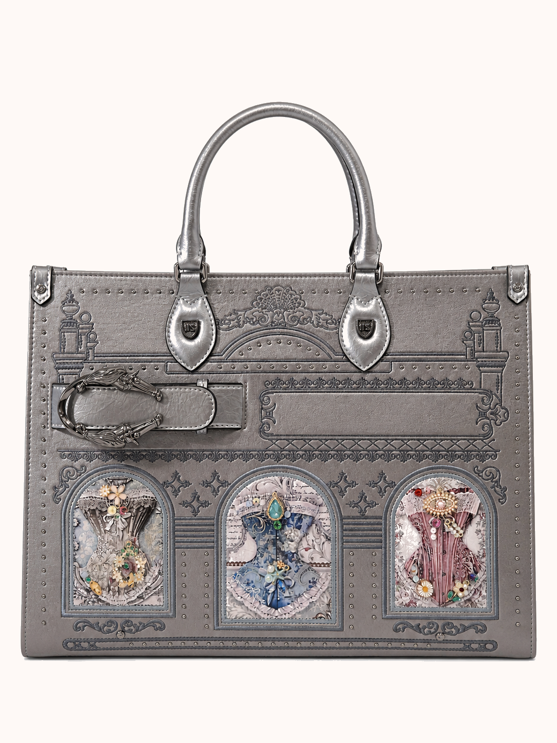 776-01 Dark Gray with Rose Book (Small) front view