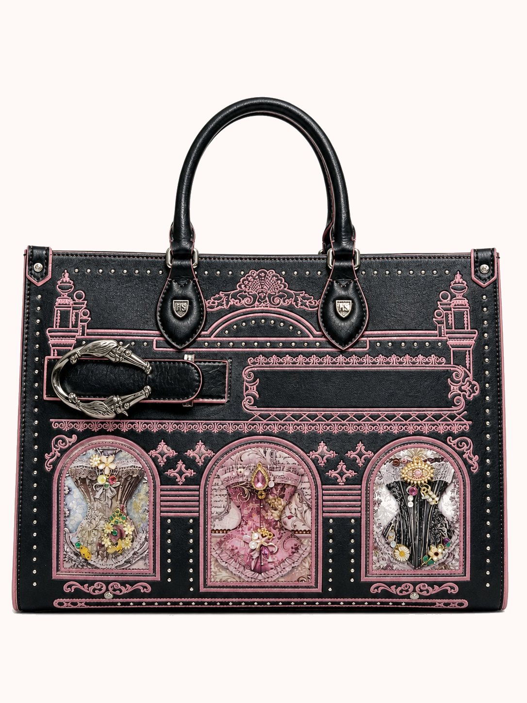 776-03 Black and Pink with Sweet and Cool Noble Dog (Large Size) front view