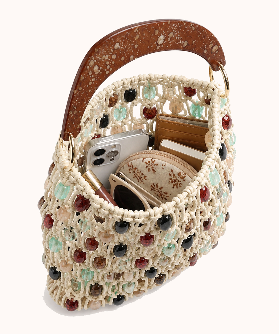 Open bag with everyday accessories