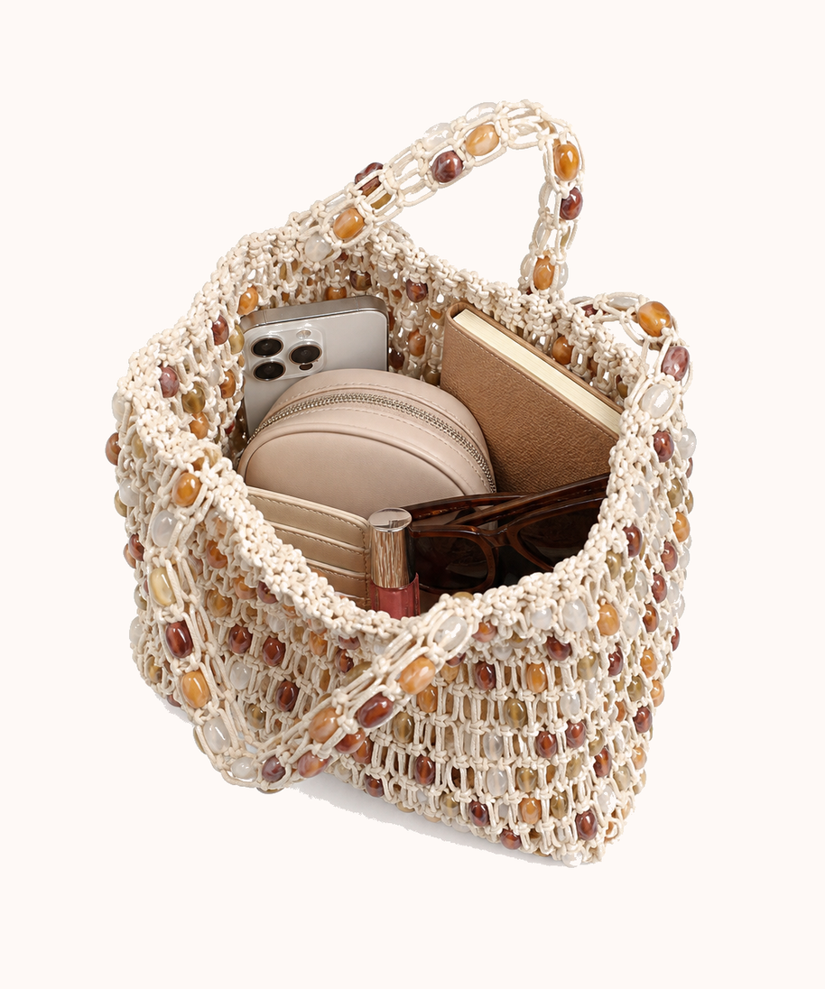 Open bag with everyday accessories