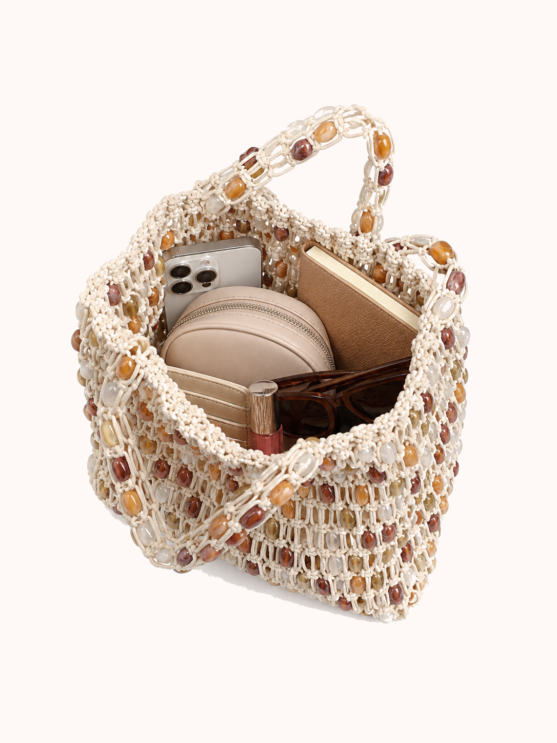 Open bag with everyday accessories