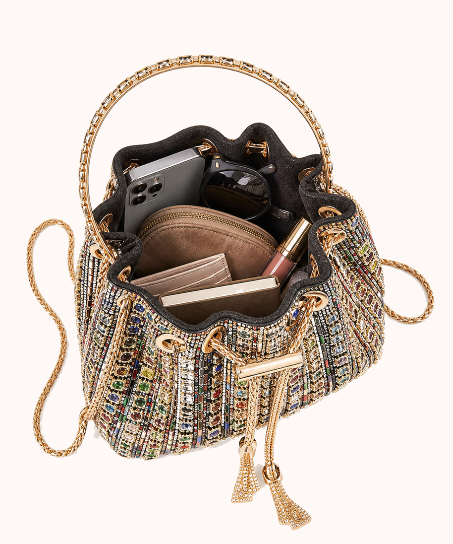 Open bag with everyday accessories