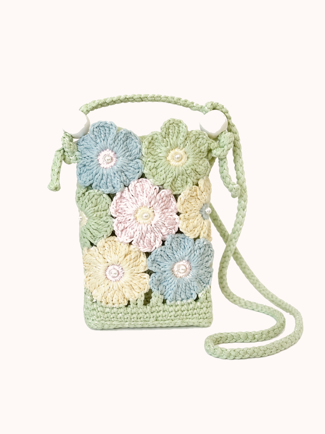 Green Flower · Finished front view