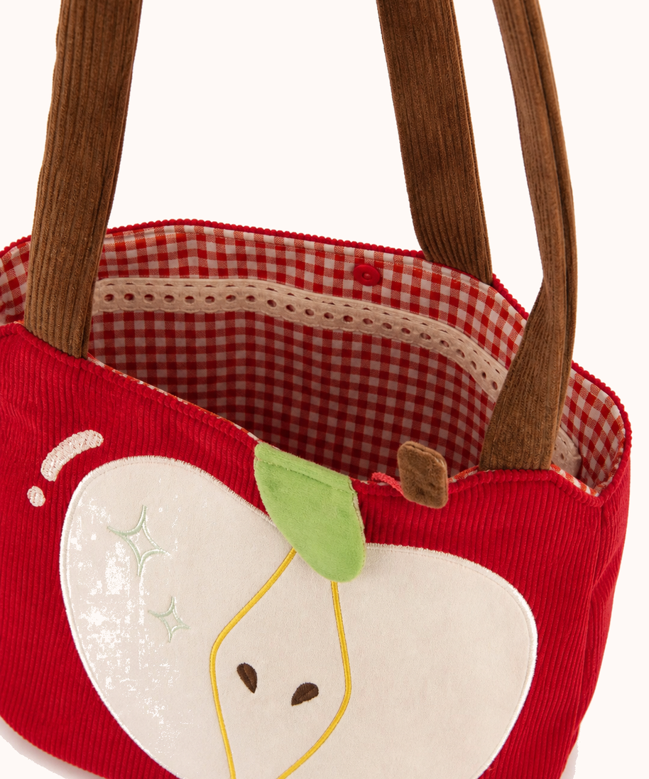 Pippin Corduroy Shoulder Bag — closure detail
