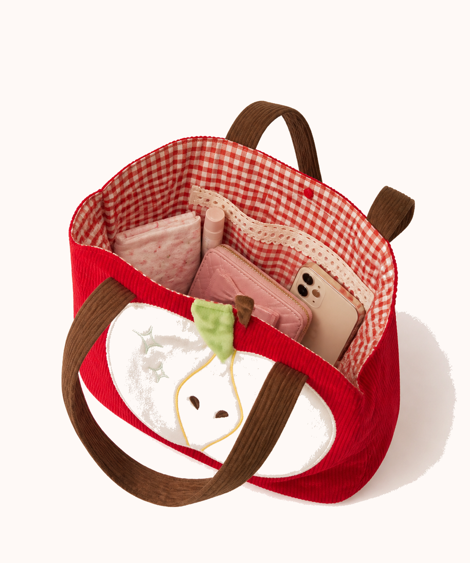 Pippin Corduroy Shoulder Bag — open bag view