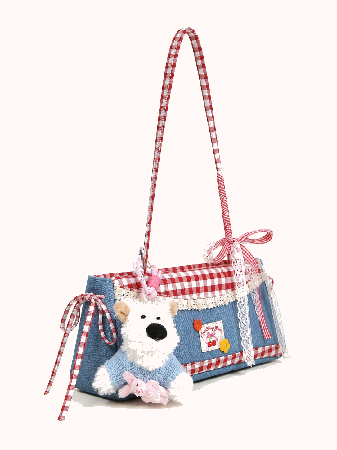 Bonnie Denim Shoulder Bag — side profile