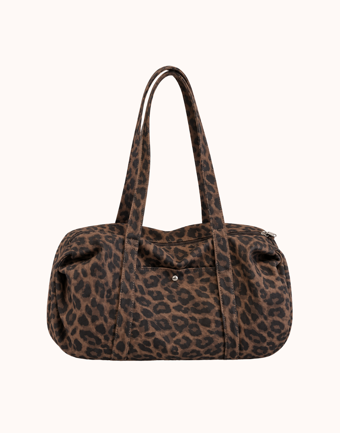 Retro-Canvas-Shopper mit Leopardenmuster