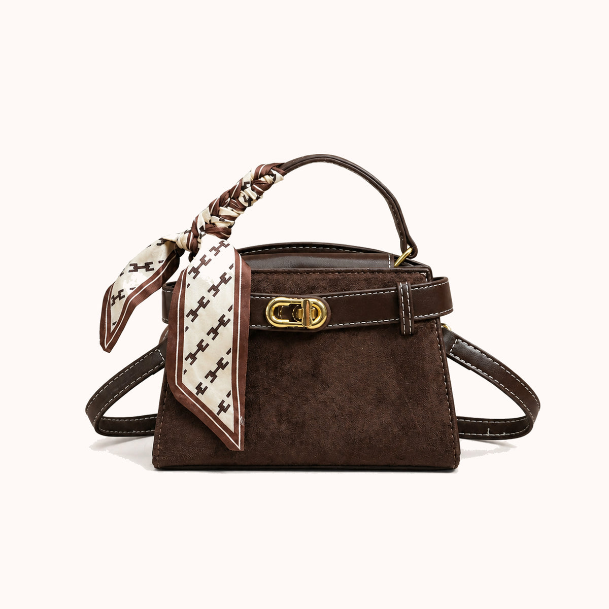 ARIPPULA FEF9F6 | camel-suede-top-handle-bag | close quality | 113__camel-suede-top-handle-bag__coffee__front.webp