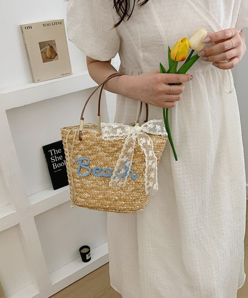 Marcelline Woven Mini Tote Bag