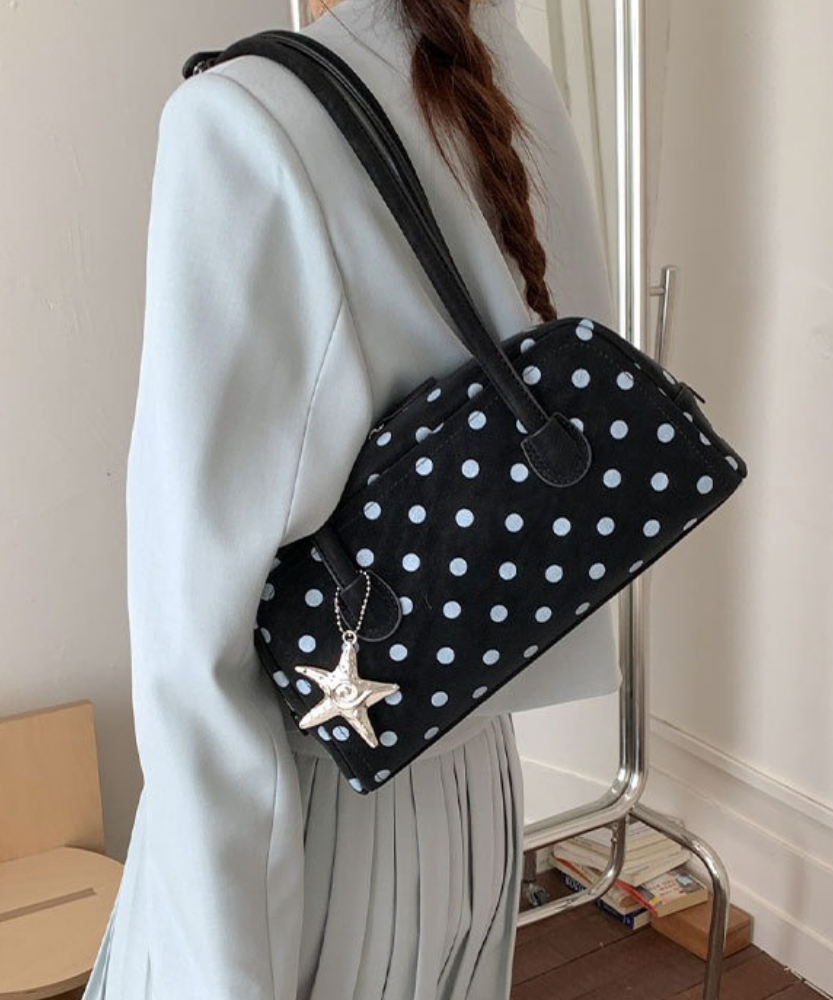 Poléris Polka Dot Barrel Bag