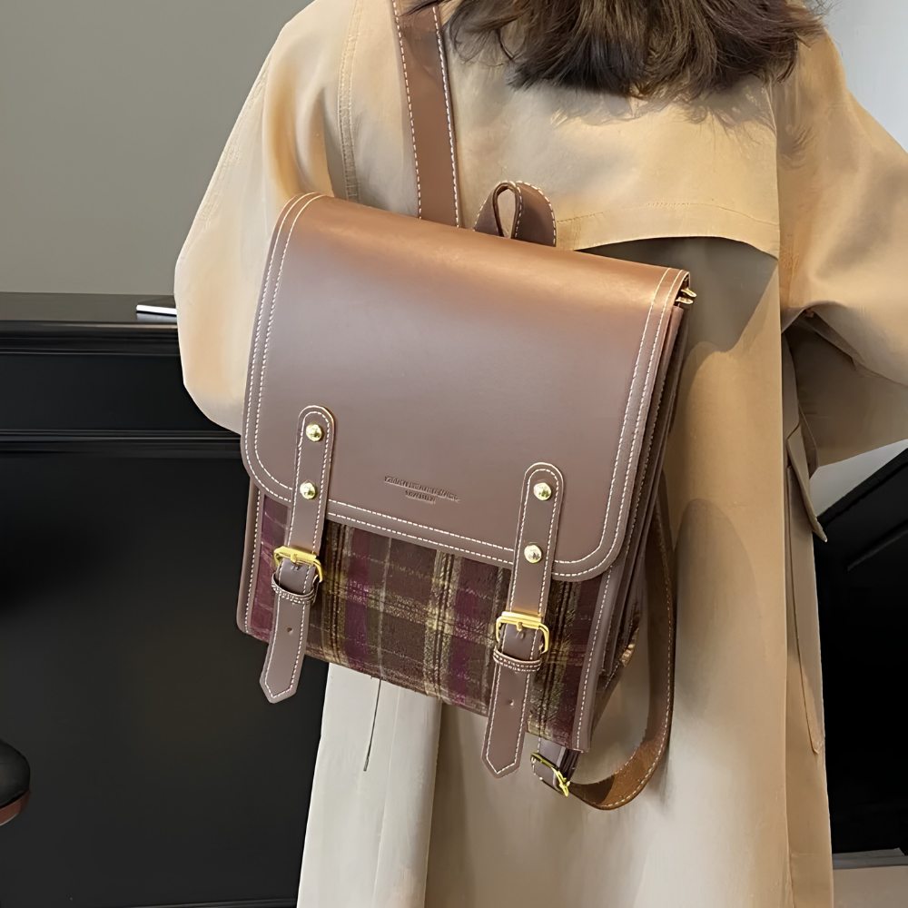 Kavira Plaid Backpack