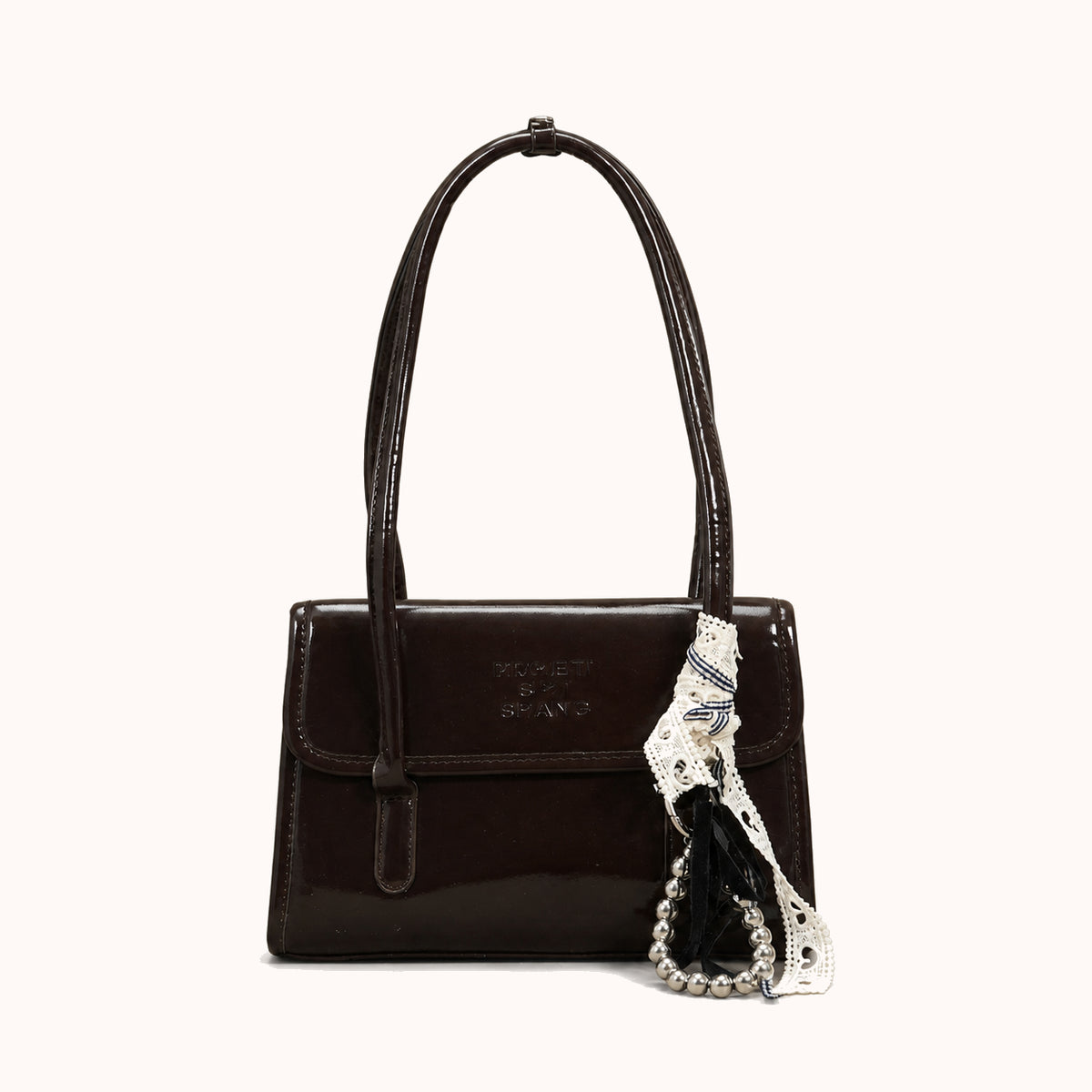 ARIPPULA FEF9F6 | noir-patent-handbag | close quality | 124__noir-patent-handbag__coffee__front.webp