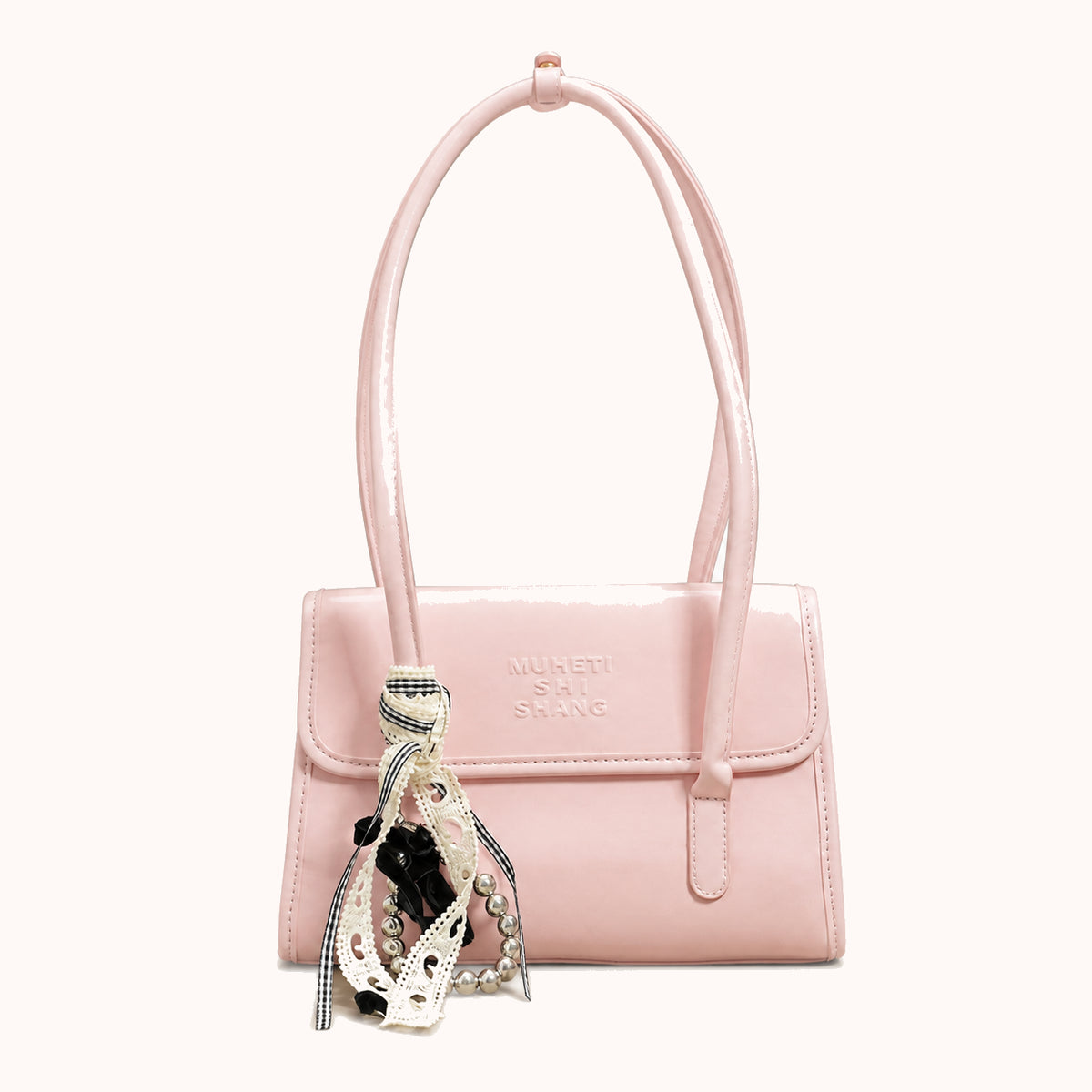 ARIPPULA FEF9F6 | noir-patent-handbag | close quality | 125__noir-patent-handbag__pink__front.webp