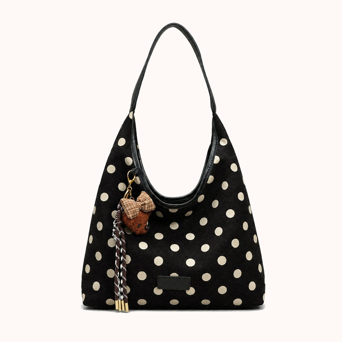 ARIPPULA FEF9F6 | speckle-polka-dot-shoulder-bag | close quality | 137__speckle-polka-dot-shoulder-bag__black__front.webp