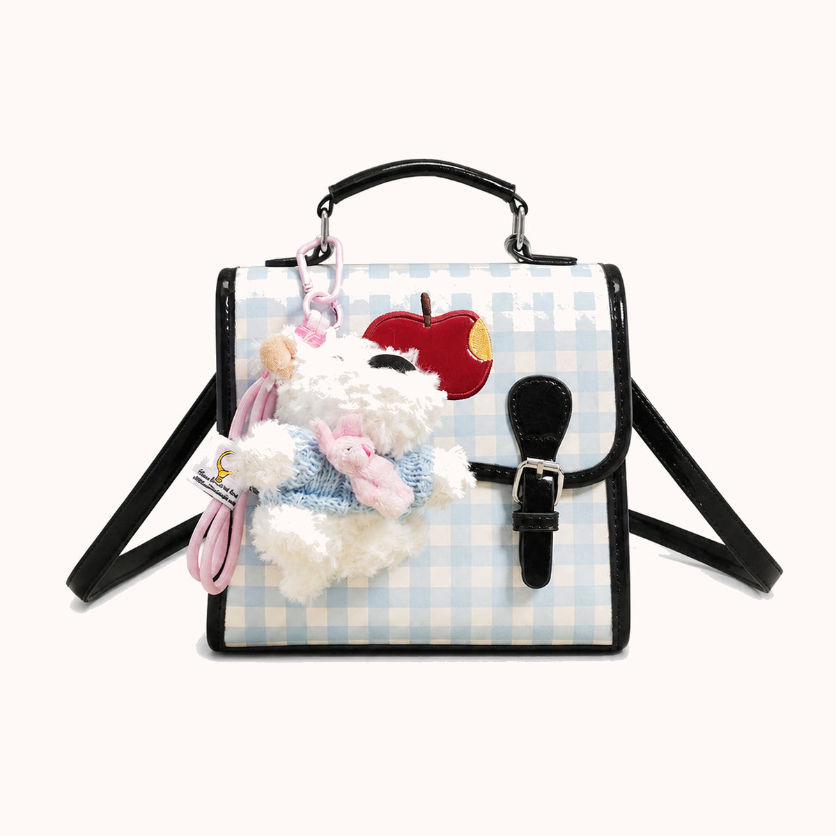ARIPPULA FEF9F6 | vichy-gingham-backpack | close quality | 144__vichy-gingham-backpack__black__front.webp