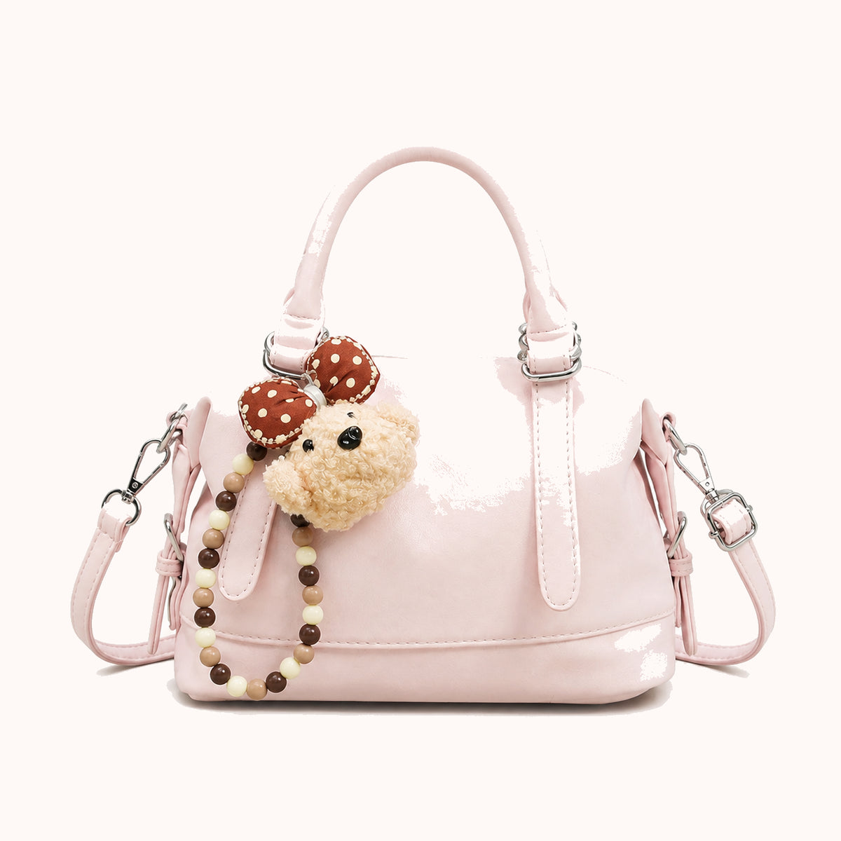 ARIPPULA FEF9F6 | toadstool-smooth-handbag | close quality | 149__toadstool-smooth-handbag__pink__front.webp