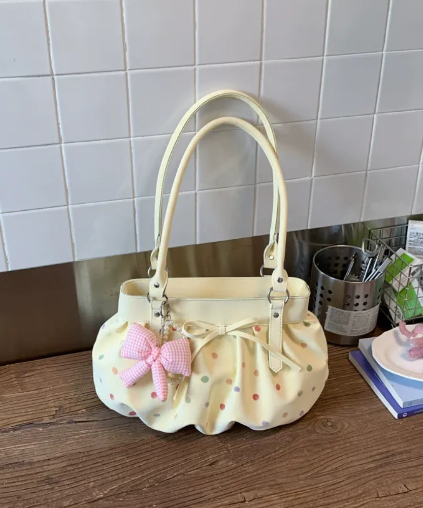 Caspina Polka Dot Shoulder Bag