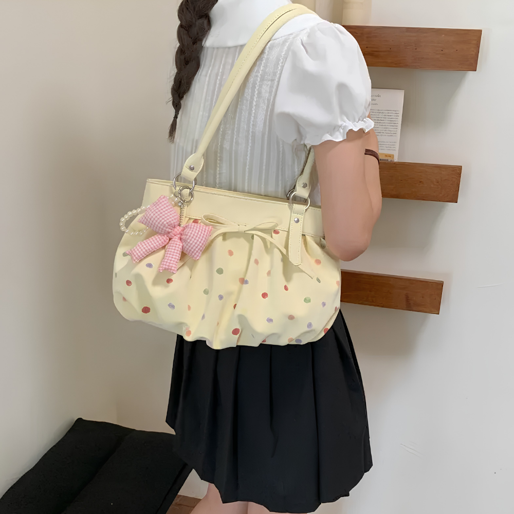 Caspina Polka Dot Shoulder Bag