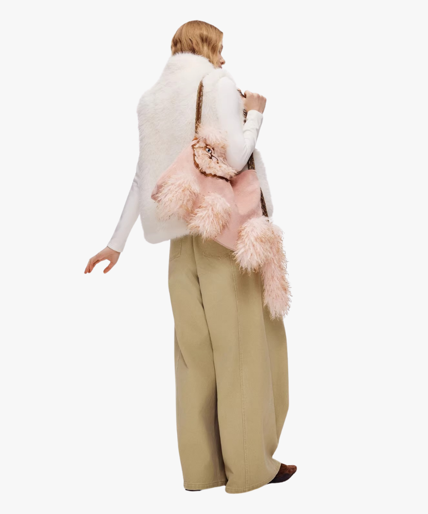 Félinea Faux Fur Cat Shoulder Bag