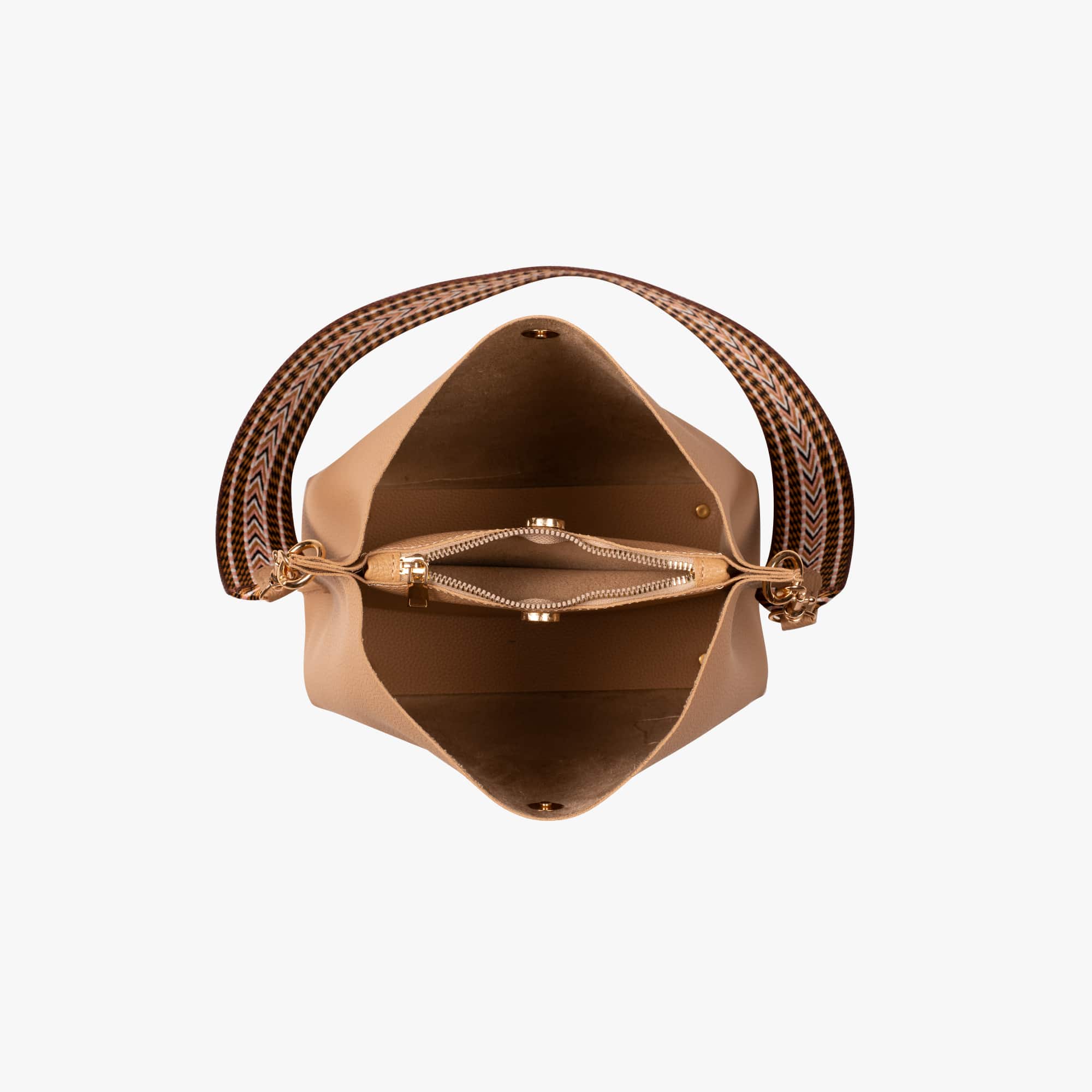 Léonore Vegan Leather Crossbody Bucket Bag