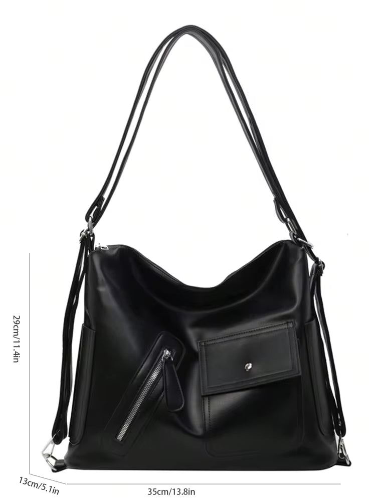 Vintage Soft Leather Backpack Tote Bag