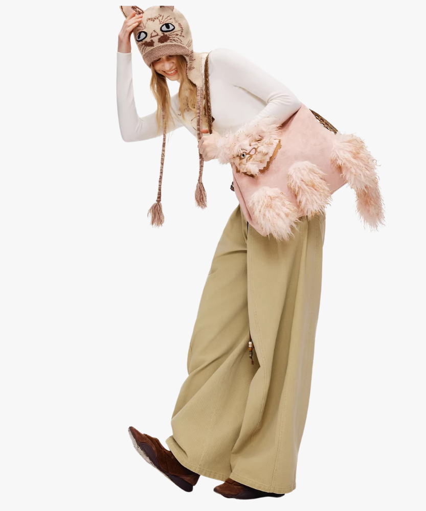 Félinea Faux Fur Cat Shoulder Bag