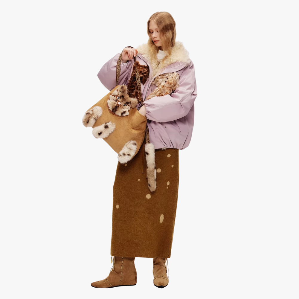 Félinea Faux Fur Cat Shoulder Bag