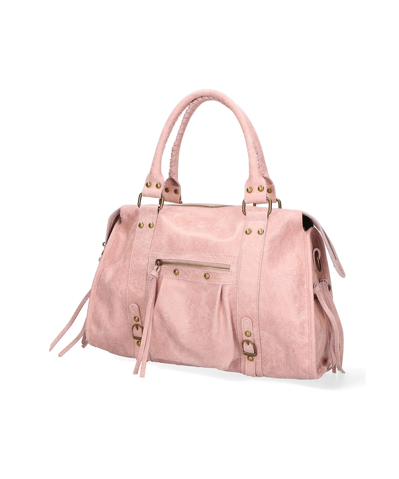 Throttle Studded Top-Handle Bag
