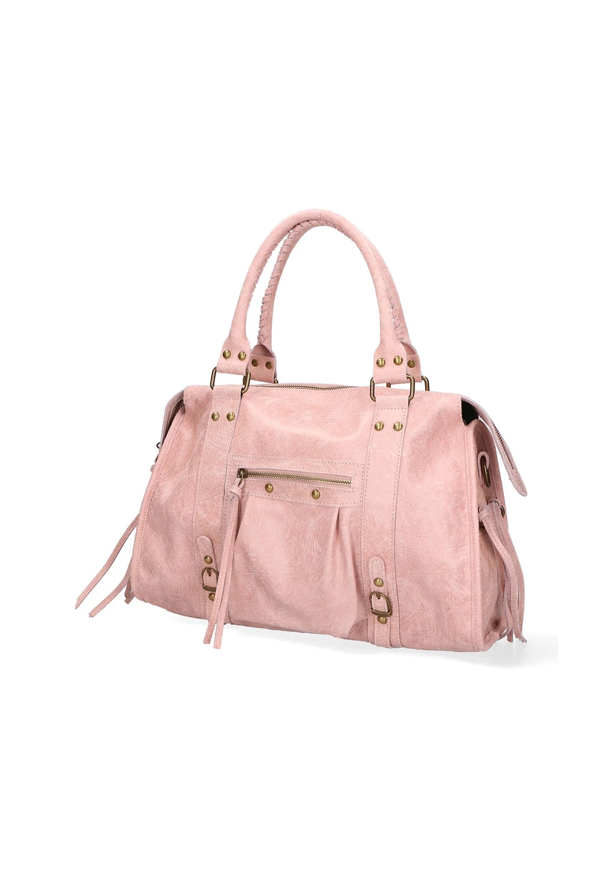 Throttle Studded Top-Handle Bag