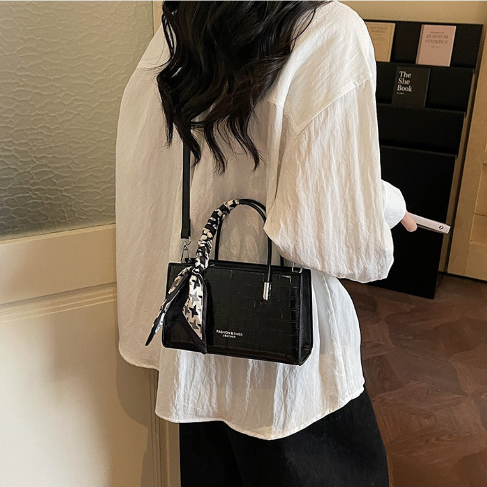 Novera Croc-Embossed Mini Shoulder Bag