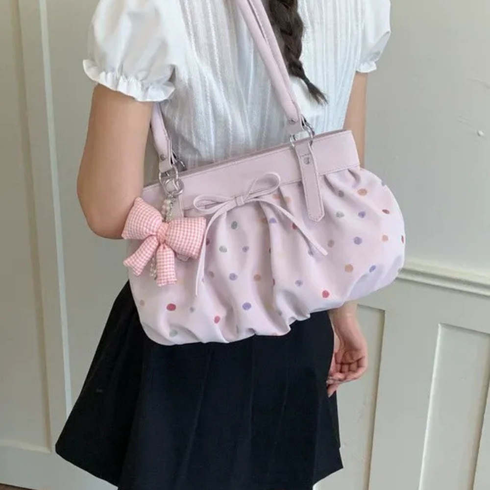 Caspina Polka Dot Shoulder Bag
