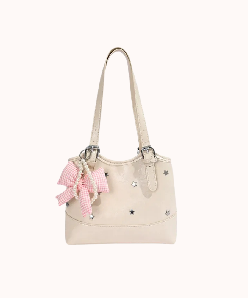 Perlisa Bow Charm Shoulder Bag