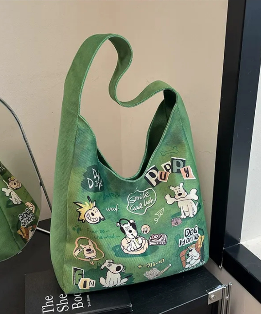 Canella Dog Print Shoulder Bag