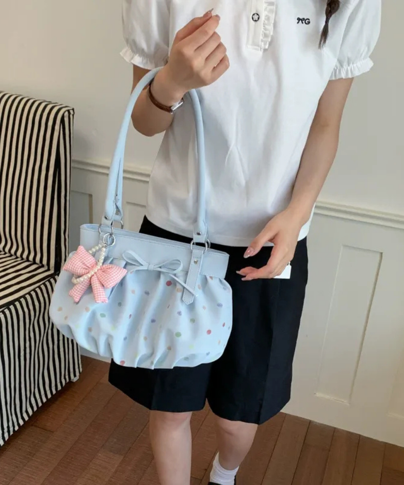 Caspina Polka Dot Shoulder Bag
