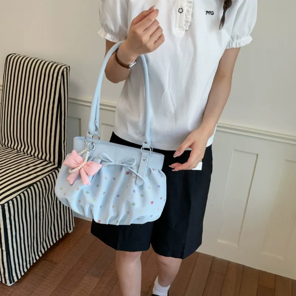 Caspina Polka Dot Shoulder Bag