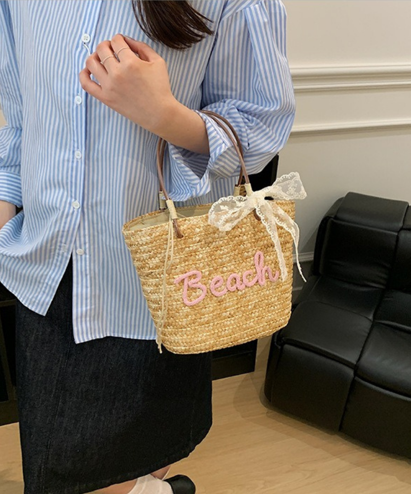 Marcelline Woven Mini Tote Bag
