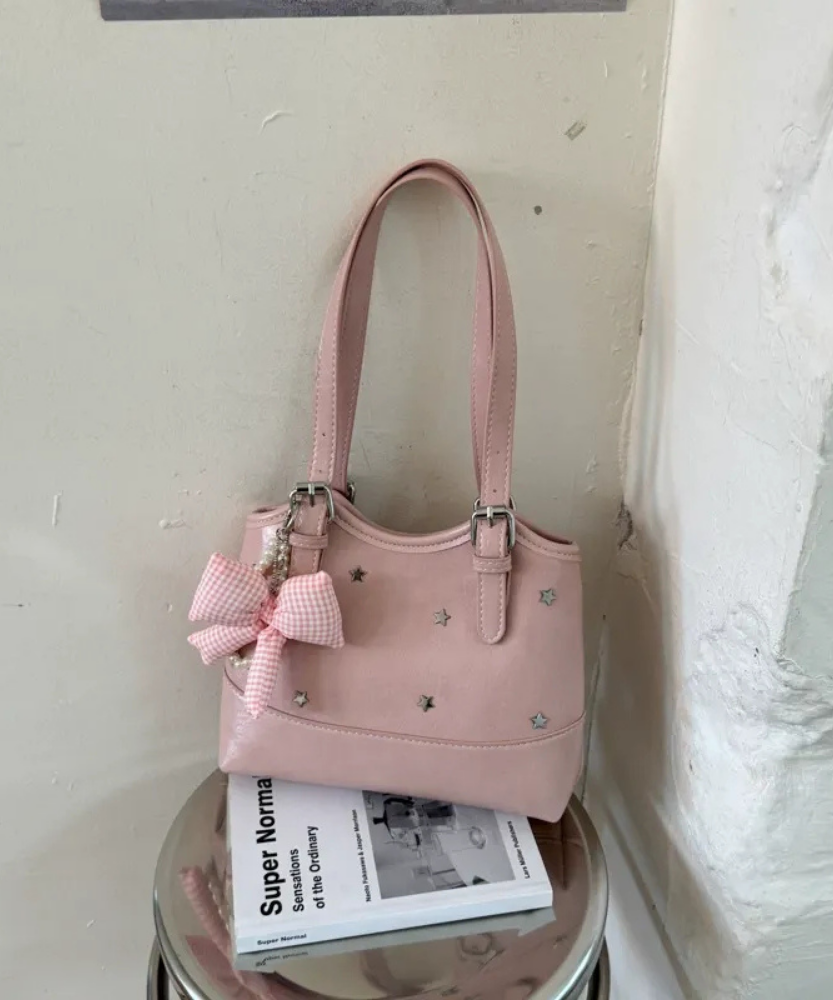 Perlisa Bow Charm Shoulder Bag