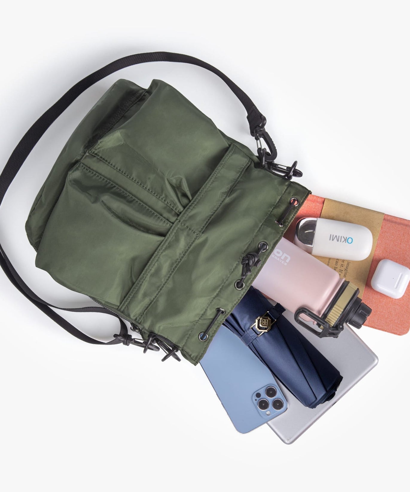Bellance Vegan Leather Crossbody Bucket Bag