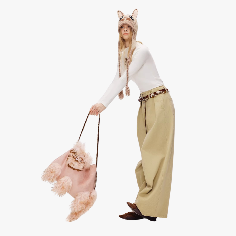 Félinea Faux Fur Cat Shoulder Bag