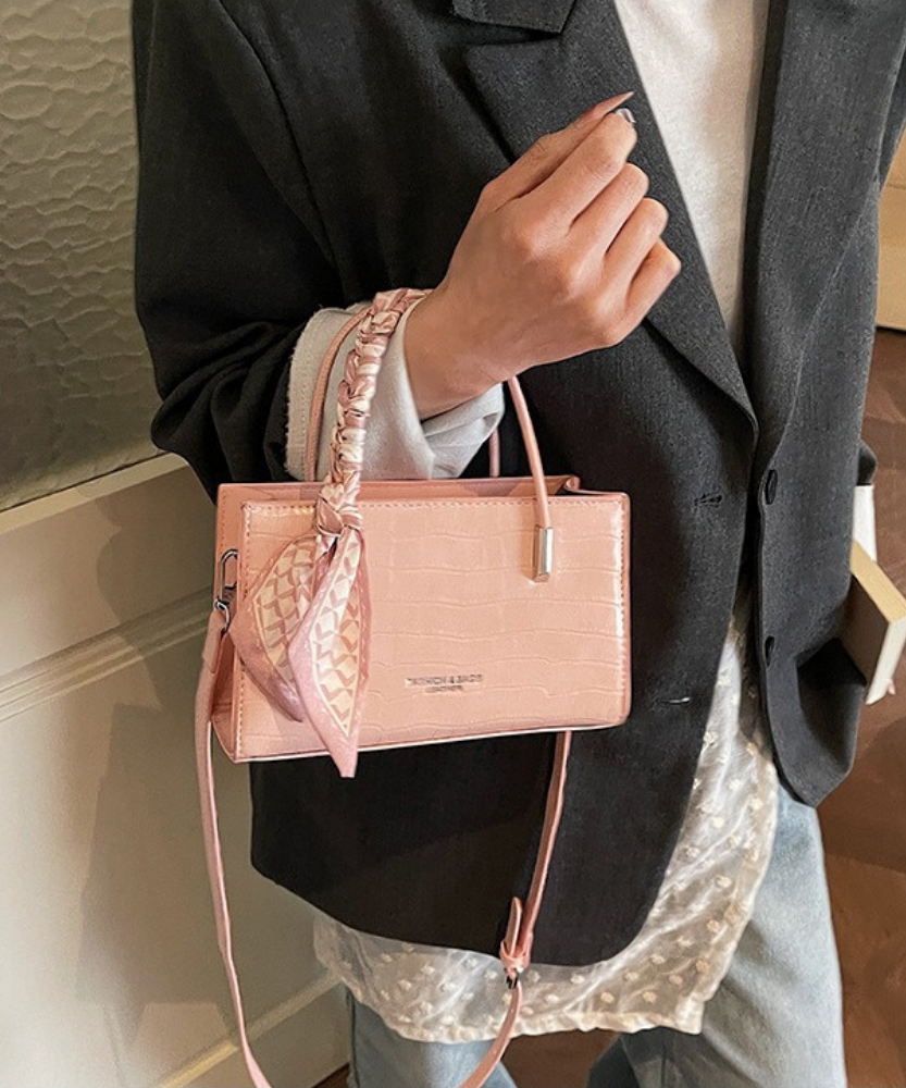 Novera Croc-Embossed Mini Shoulder Bag