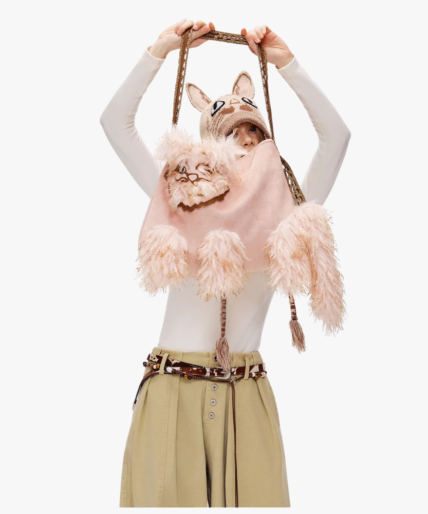Félinea Faux Fur Cat Shoulder Bag