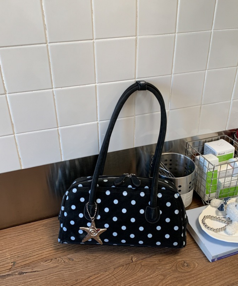 Poléris Polka Dot Barrel Bag