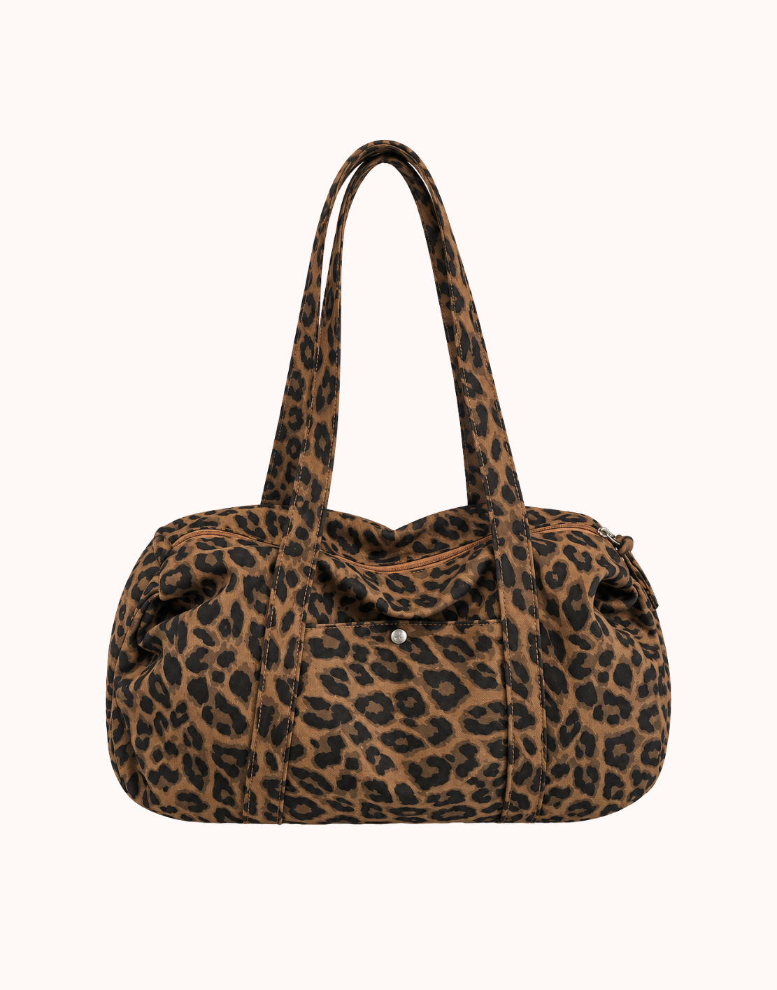 Retro-Canvas-Shopper mit Leopardenmuster