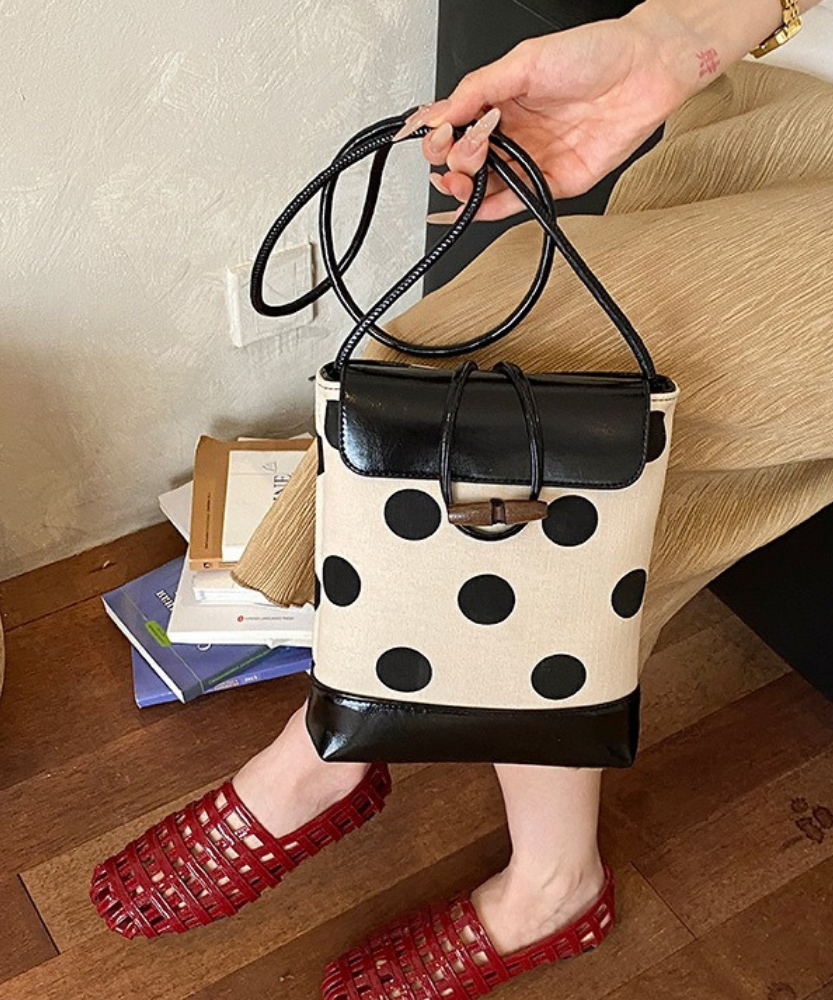 Dotelle Polka Dot Bucket Bag