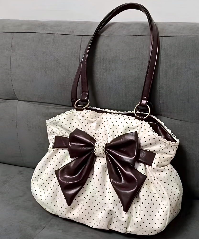 Kaly Ruched Bow Shoulder Bag