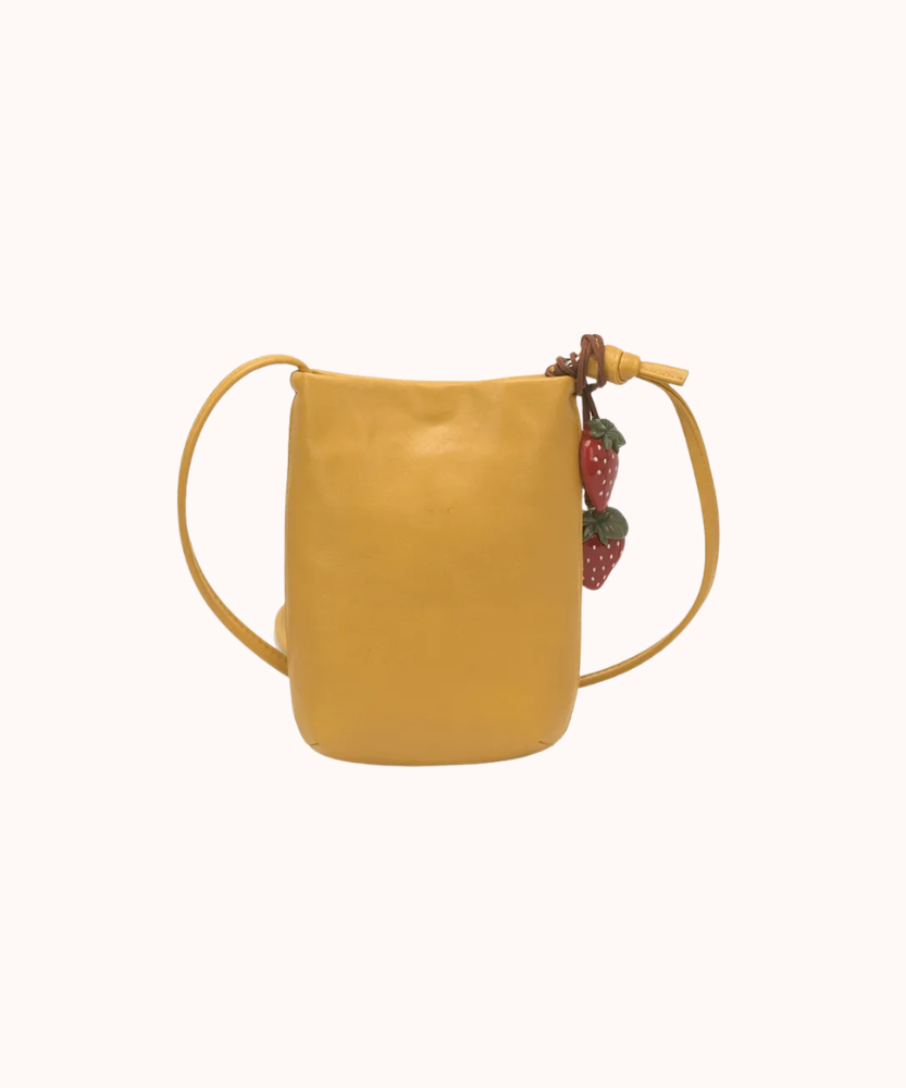 Fruttina Strawberry Charm Bucket Bag