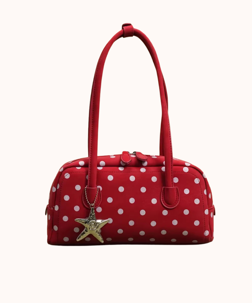 Poléris Polka Dot Barrel Bag